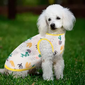 Pamučna odjeća za kućne ljubimce Godina Za prsluk Cool prozračni prsluk za pse Slatka majica sa po cijeloj površini Štene za male i srednje pse