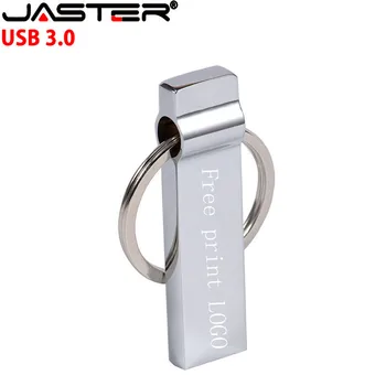 JASTER USB 3.0 USB Flash disk od 4 GB~64 GB Metalni usb flash pogon Od Nehrđajućeg Čelika USB-memorijski štapić s Брелоком s logom klijenta