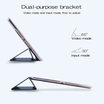 Prozirna torbica za Samsung Galaxy Tab A7 10,4 2020 SM-T500 T505/Tab, A 10,1 T510 T515 Umjetna koža Sklopivi stalak Torbica za tablet