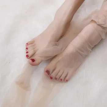 DOIAESKV Ženske hulahopke 0D Ultra Prozirne seksi prozračna elastične čarape Tanke čarape s visokim strukom Učinak prirode Zaštita od sunca