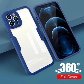 360 Dodir Cijelog Tijela+Otklopni Stražnji poklopac Za Iphone 13 12 11 Mini Pro 7 8 Plus Se 2020 X XS XR Max Zaštita Kamere Mekani Prozirni Poklopac