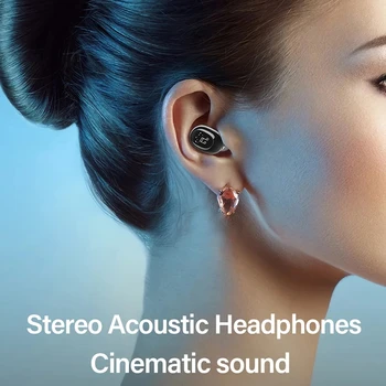 5.0 Bežične Slušalice S redukcijom šuma Bluetooth Slušalice, Handsfree Stereo Nevidljiva Slušalice vrijednost je ture Slušalice TWS S Mikrofonom
